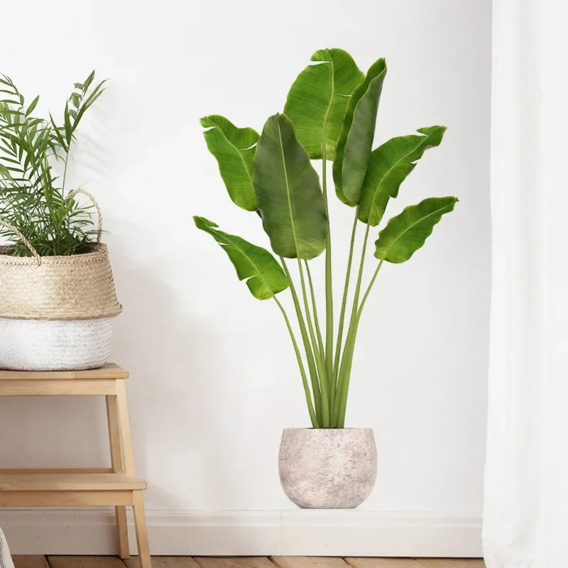 Waterproof Self-adhesive Green Plant Potted Wall Sticker Bedroom And Living Room Wall Decoration Stickers