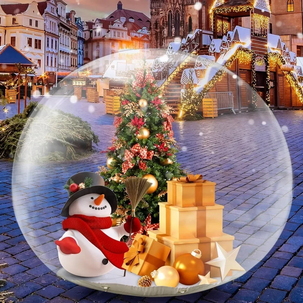 

10FT Giant Inflatable Snow Globe Valentine's Day Decorations with Air Blower，Transparent Bubble Tent Outdoor Inflatable