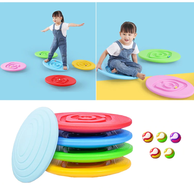 

Children Toys Indoor Outdoor Ball Rolling Fun Games Balance Board Kids Sensory Physical Training Sports Kindergarten Equipment