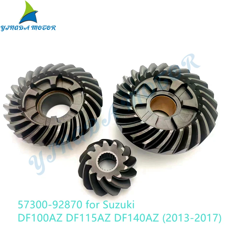 Piñón y juego de engranajes para Motor fueraborda Suzuki, 57300-92870, 57300-92871, 57300-92872, C/R, DF100AZ, DF115AZ, DF140AZ (2013-2017)