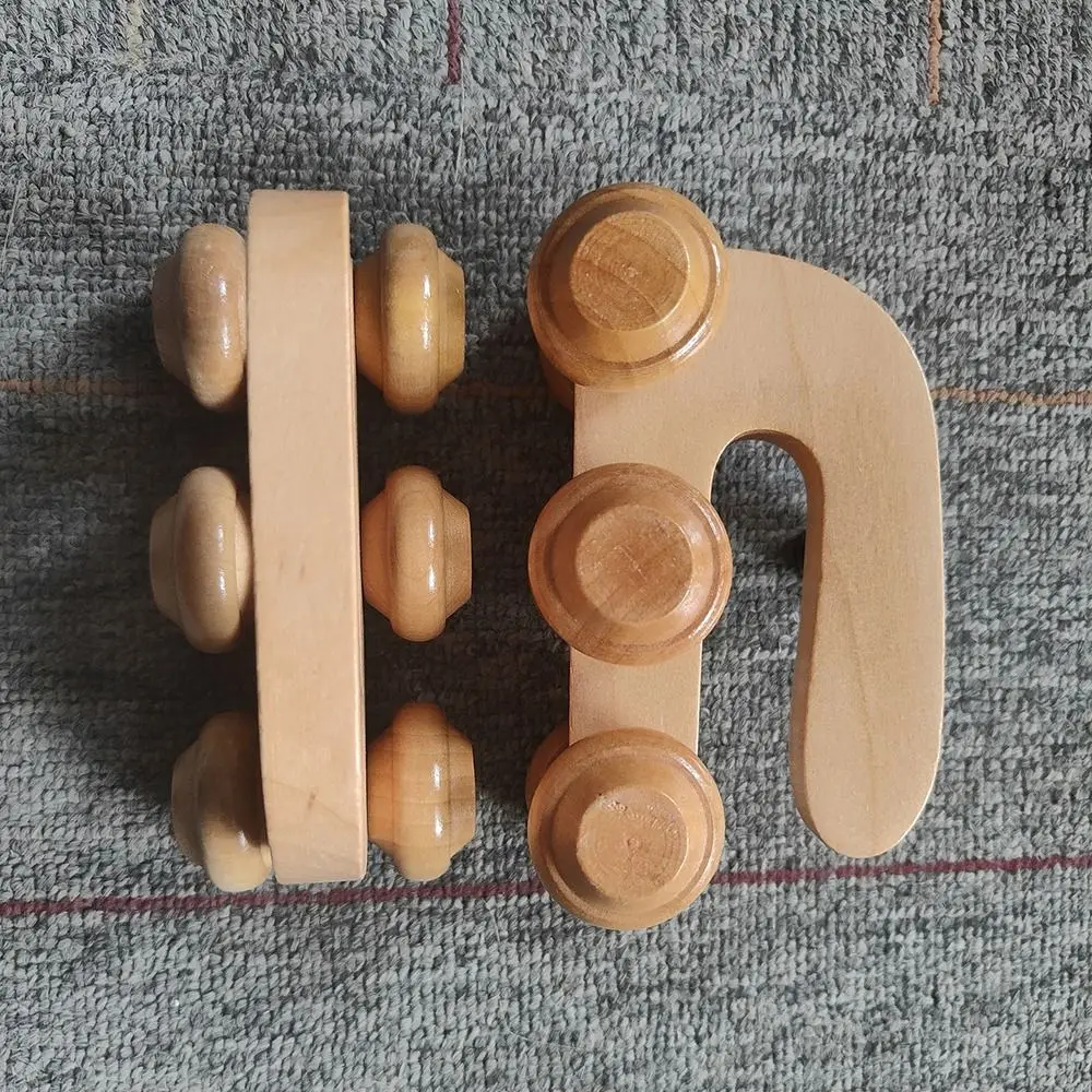 

Бытовой деревянный массажный ролик, ручной роликовый ролик для мышц, палочки для рефлексологии всего тела, массажер триггерной точки, колесный вал