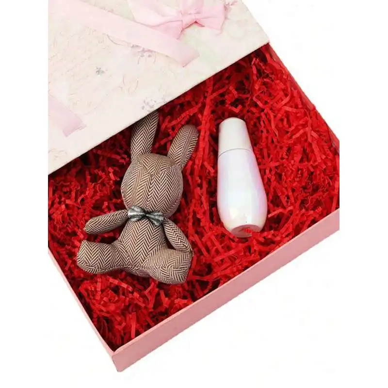 Raffia paper fiber gift box filler, crinkled paper fiber filling