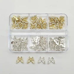 1 Box Vlinder Zirkoon Nagel Charmes Sieraden Luxe Nagel Onderdelen Gem Diamond Crystal Rhinestone Nail Art Decoratie Accessoires