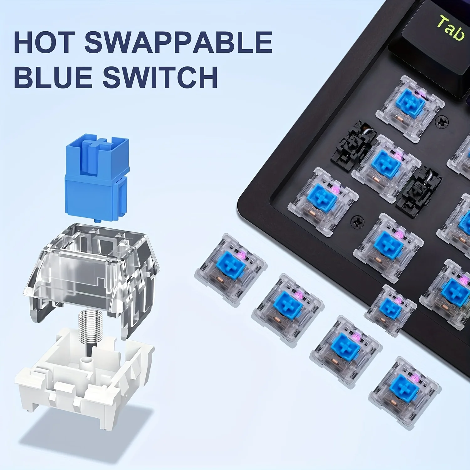 30/50/90pcs Mechanical Keyboard 3-Pin Switches Bulk Dustproof Linear Tactile Clicky Switches Free for Puller and Brush