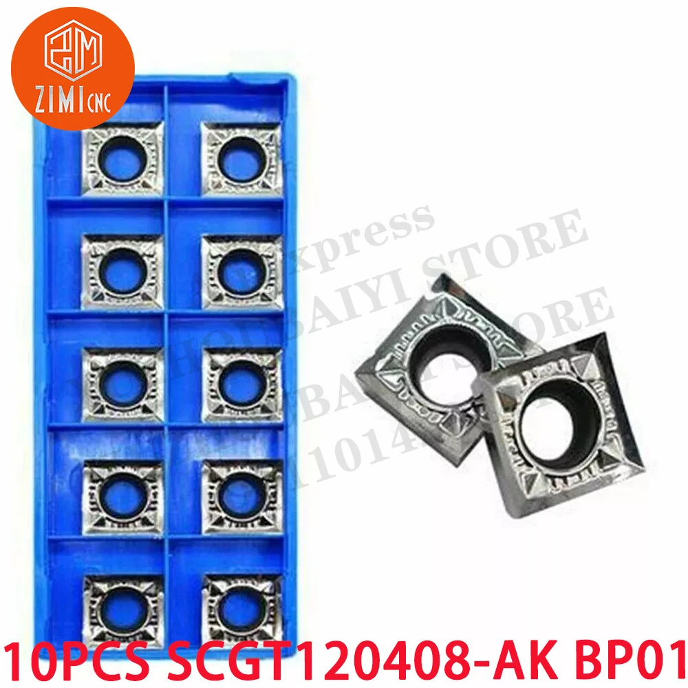 10P SCGT120408-AK BP01 SCGT432  SCGT 120408 Aluminum Cemented carbide Boring insert CNC tool metal lathe mechanical cutting tool