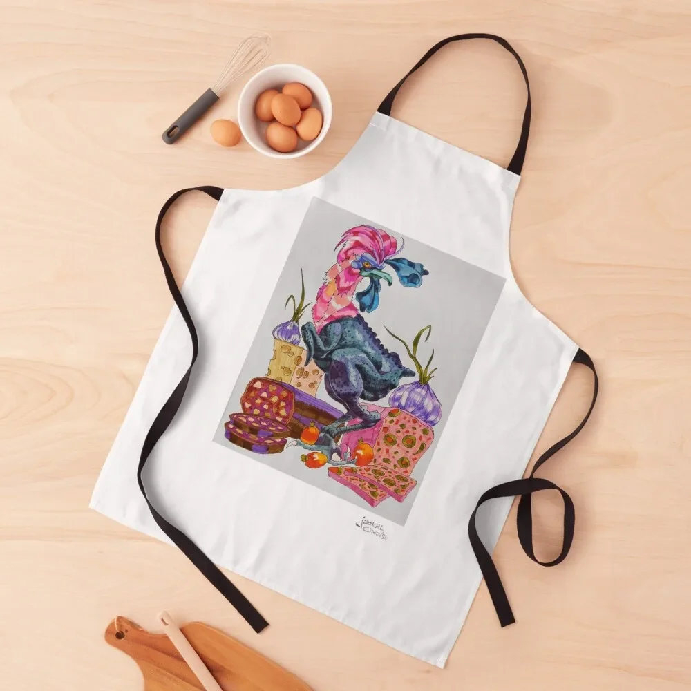 

Black Silkie Chicken with Olive Loaf and Blood Sausage Apron Cleaning Products For Home Nursing Apron