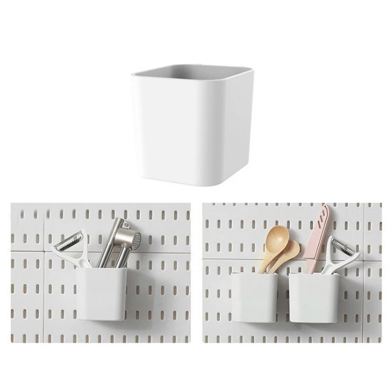 

DIY Pegboard Wall Accessories No-drill Kitchen Organizer Storage Box Hooks Wall Organizer Bathroom Kitchen Garage Crafts