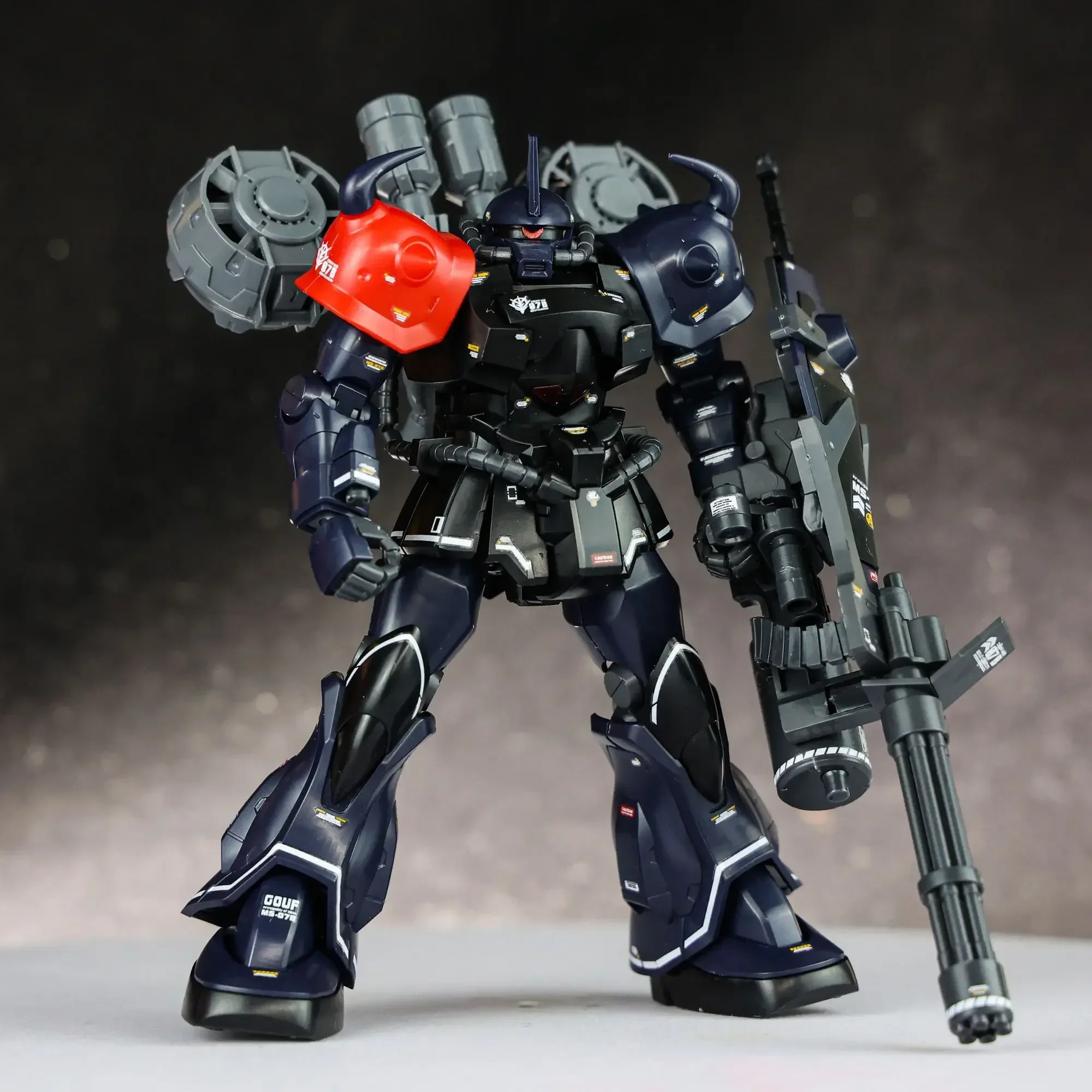 STAR HG 1/144  MS-07B-3 Gouf Midnight Color Assembly Model Kit With Fly Bag Action Figure Plastic Model Customized Toy Gifts