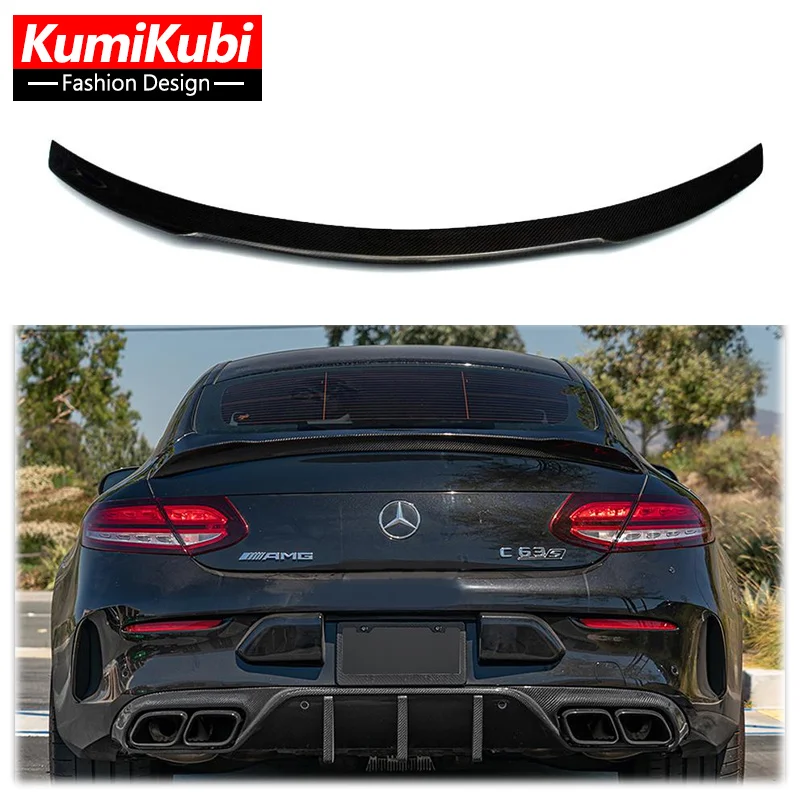 

FD Style Rear Spoiler Trunk Wing Paint Black Carbon For 2015-2021 Mercedes Benz C CLASS W205 C205 C250 C300 2 Door Coupe