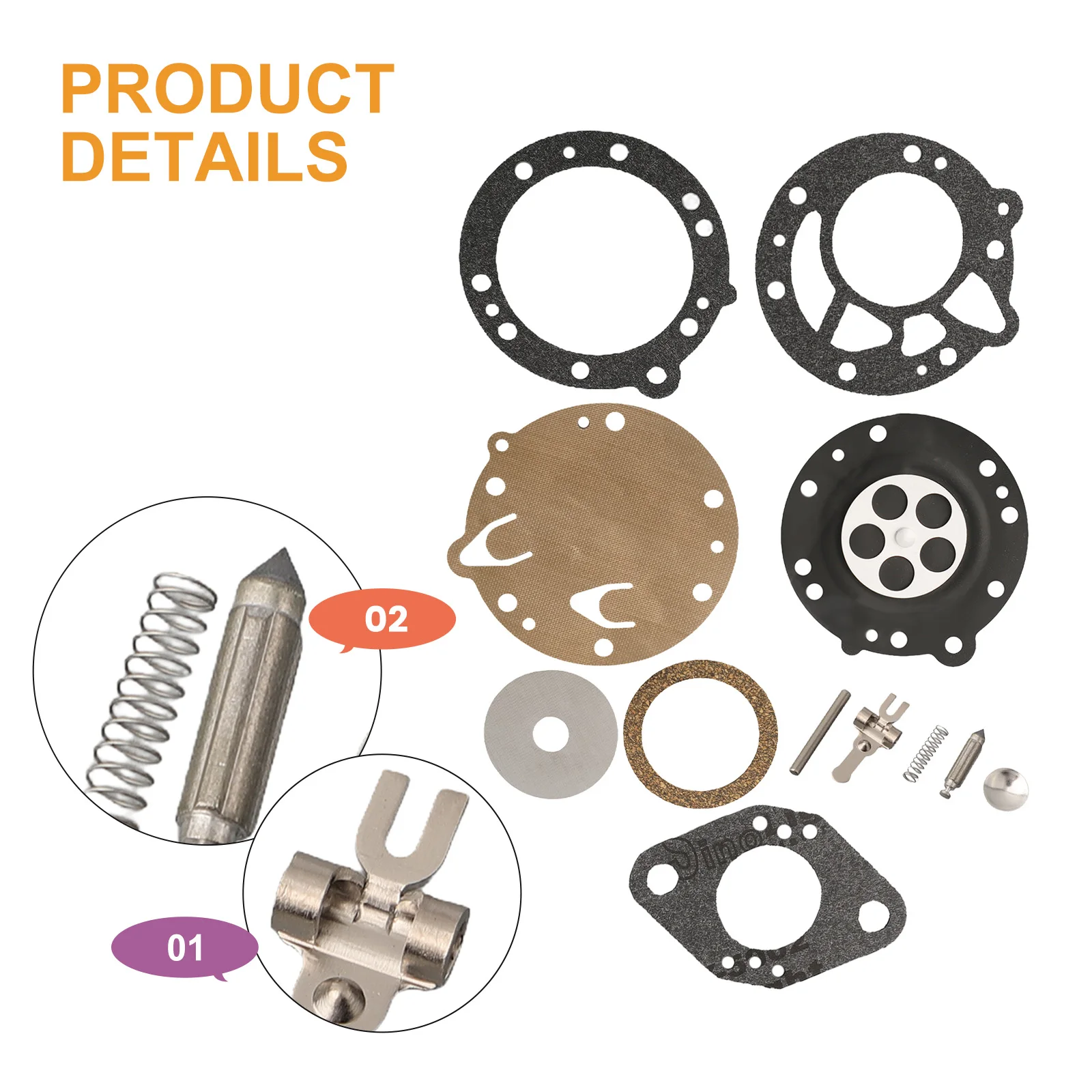 

Metal Repair Kit Repair Kit Carburetor Repair Reliable Easy Installation Improved Performance Metal LA-S7 A LB-S9 A Carburetors
