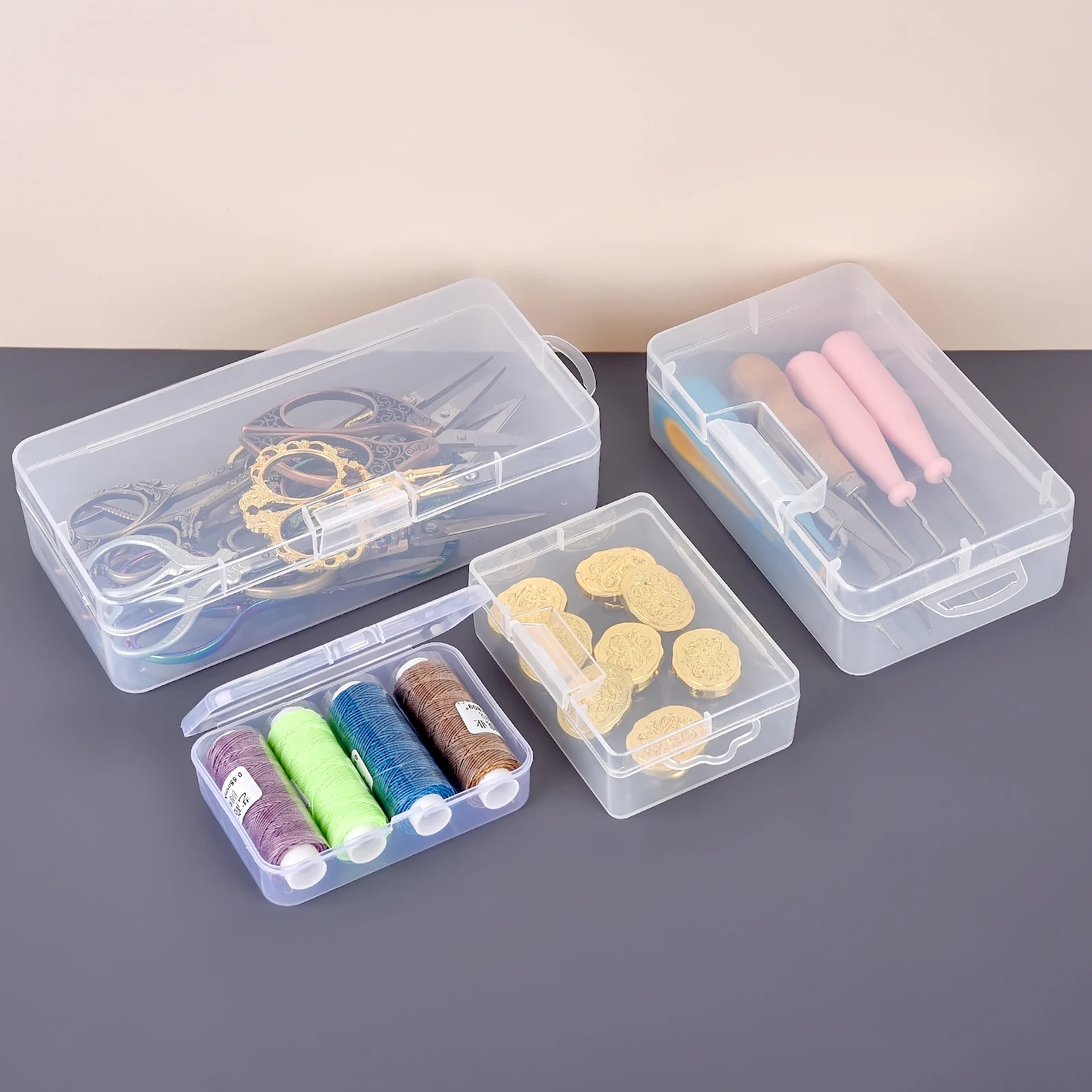 

Clear Plastic Small Boxes Multifunctional Storage Box For Jewelry Earrings Rings Beads Collecting Dustproof Durable Storage Case