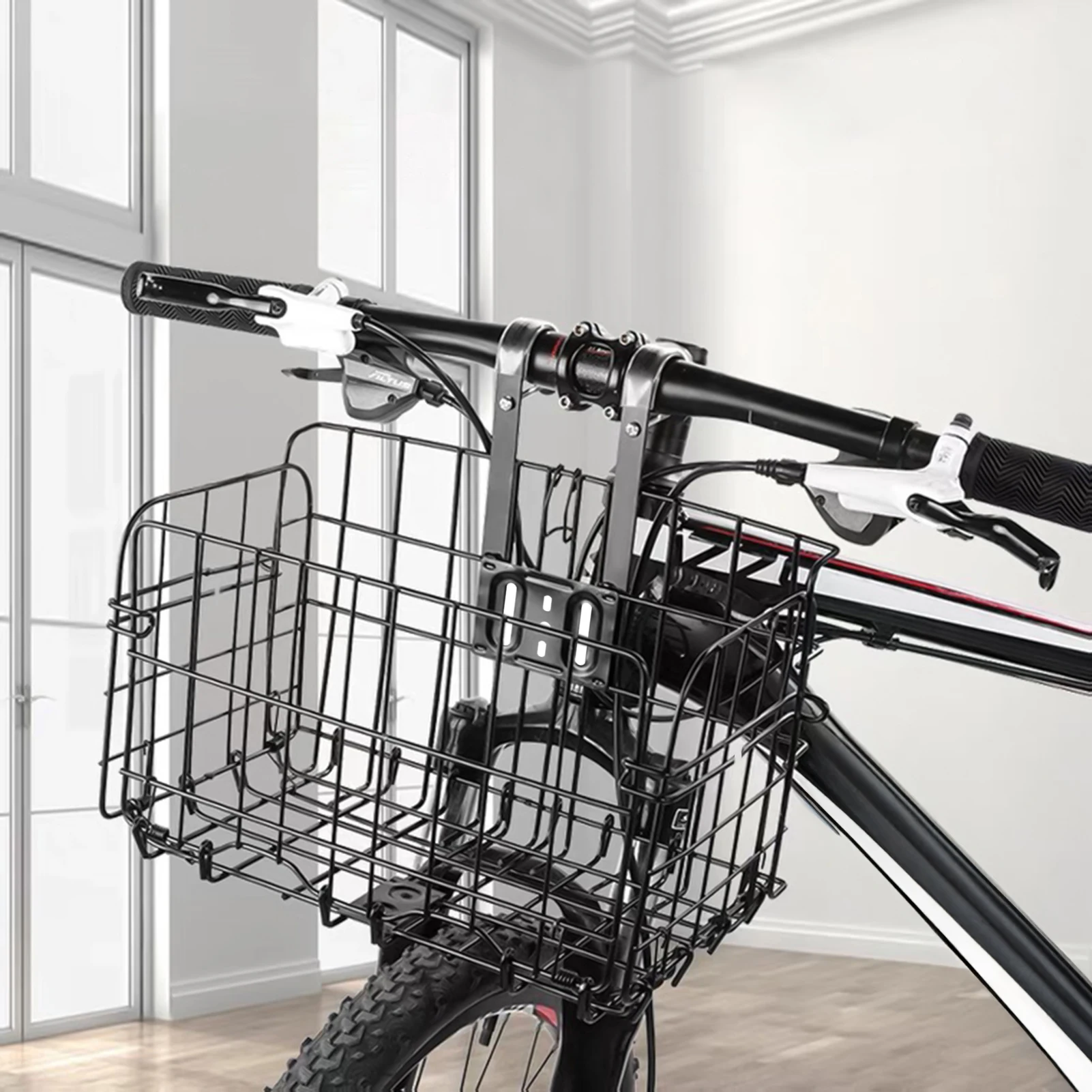 Bicycle Iron Rear Basket Easy to Installation Bicycle Storage Basket for Water Bottle Dolls and Toys