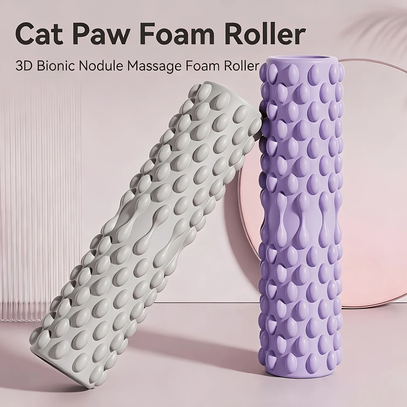 3D Dot Foam Roller Yoga Massage Roller, Deep Fascia Muscle Relief Stick, Post Workout Recovery for Neck Shoulder Waist Fitness