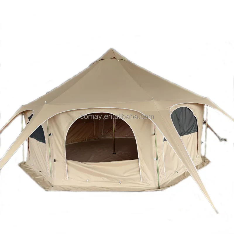 

ZJZ Tent Manufacturer Оксфордская хлопковая палатка с колокольчиком Юрты с печью Ветрозащитная дышащая семейная вечеринка Открытая палатка для кемпинга