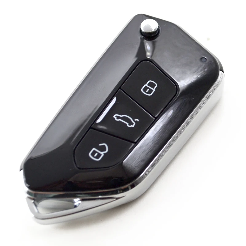 ترقية المعدلة مفتاح السيارة الوجه ID48 رقاقة 5K 0837202 AD 434 ميجا هرتز لشركة فولكس فاجن باسات تيجوان بولو سيات بيتل جولف مفتاح بعيد قابل للطي فوب #4