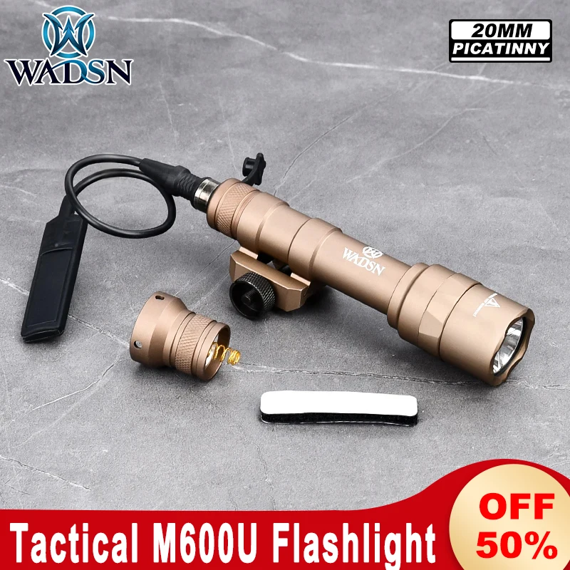 

Wadsn M600 Tactical Flashlight M600U Scout Light LED Flashlight Weapon Light 600Lumen Airsoft Hunting Lamp Pressure Switch