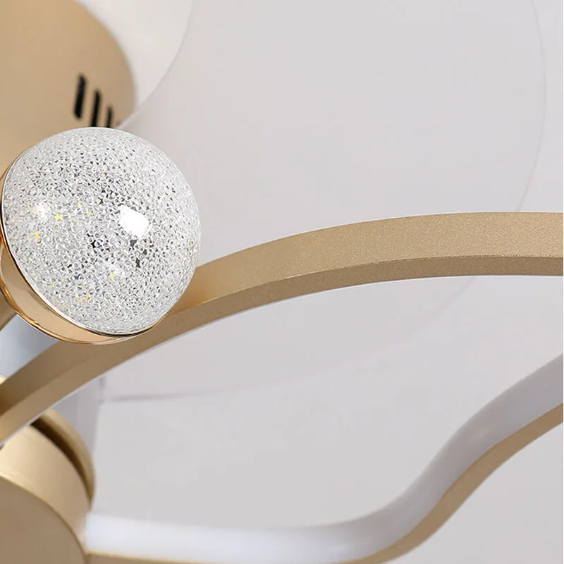 New Creative Ceiling Fan Led Light Variable Frequency Mute For Bedroom Children's Room Home Decro Butterfly Fan Lamp