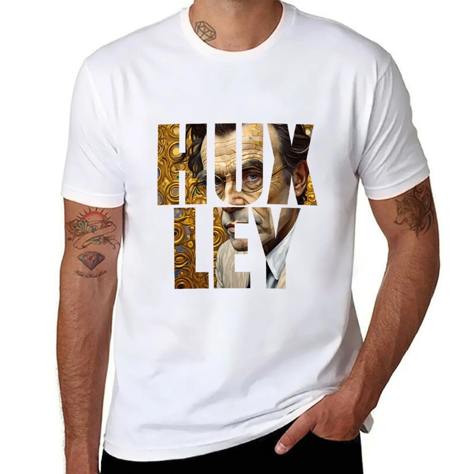 

Aldous Huxley T-Shirt Classic Print Short Sleeve Shirt