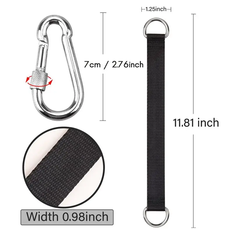 مجموعة تعليق HOTA43T للأطفال والأطفال أرجوحة شجرة - 4 قطع أشرطة أرجوحة شجرة خارجية مع 4 حلقات تسلق متضمنة #6