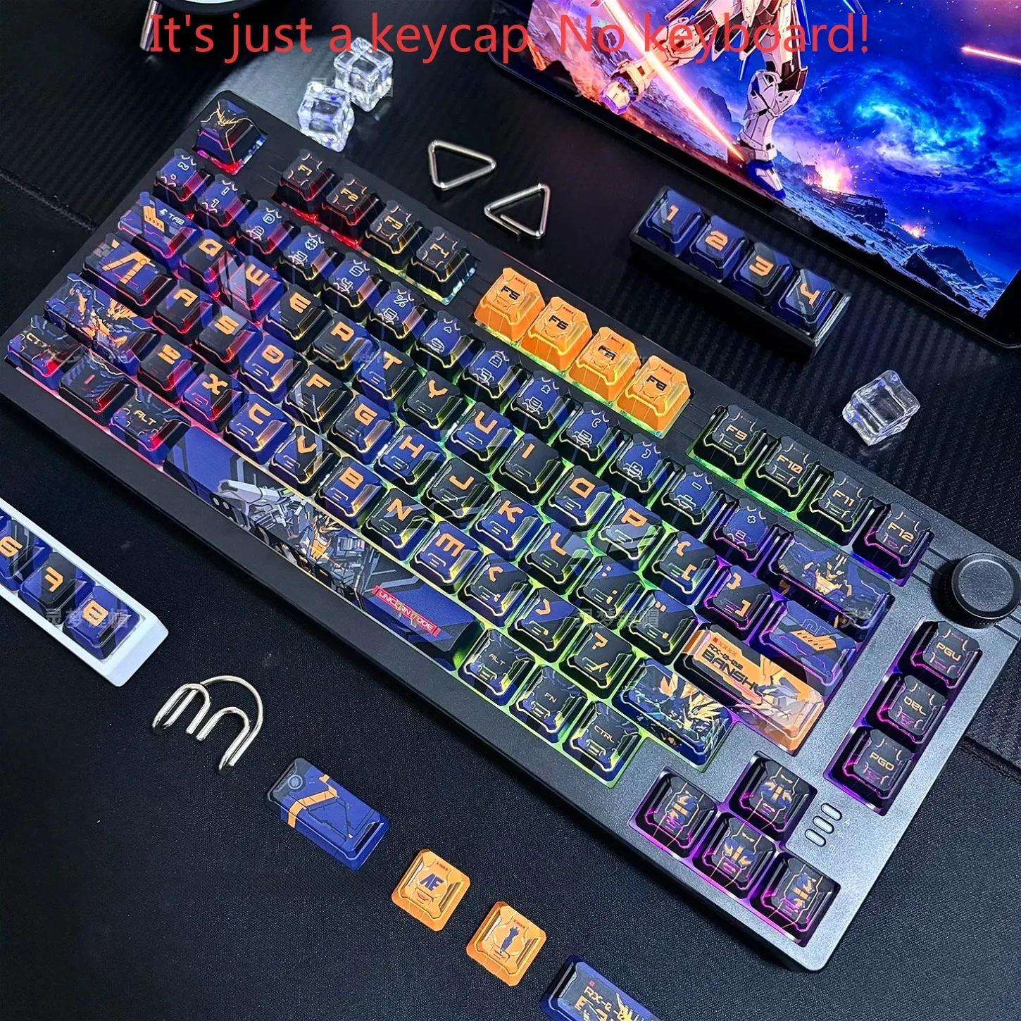 134 Keys Personalized Creative Theme Anime Keycap Cherry PBT Compatible 60/64/84/98/108 Gaming Mechanical Keyboard MX Axis