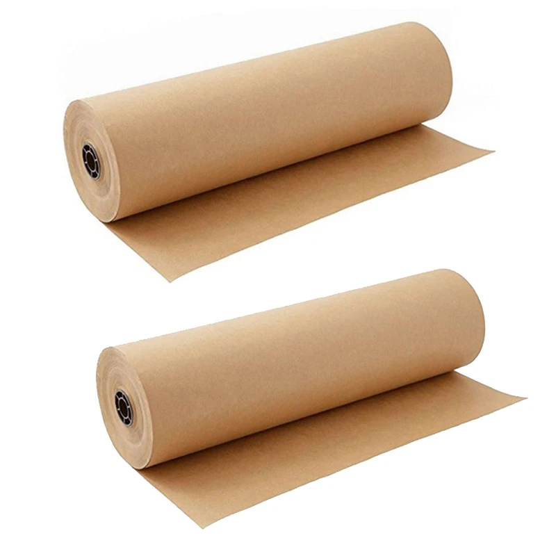 

2Pcs Kraft Paper Roll 12 Inch X 30 Meters Wrapping Paper Perfect For Smoking Meats Cooking Paper