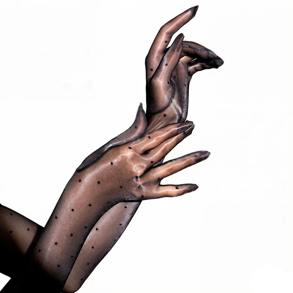 sexy-women-polka-dot-ultra-thin-five-finger-long-glove-oil-shiny-glossy-sheer-sun-protection-elastic-party-wedding-luxury-gloves