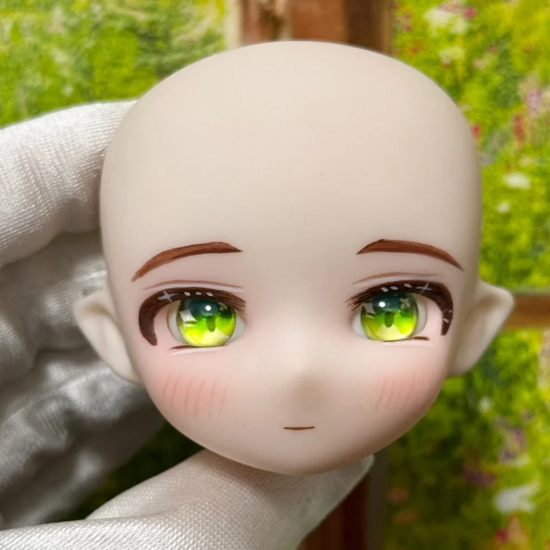 Nuovo Anime Face Testa di bambola con trucco fatto a mano Carino 1/6 BJD Accessori per bambole Testa aperta per ragazze Regali di festa fai da te Vestire giocattoli