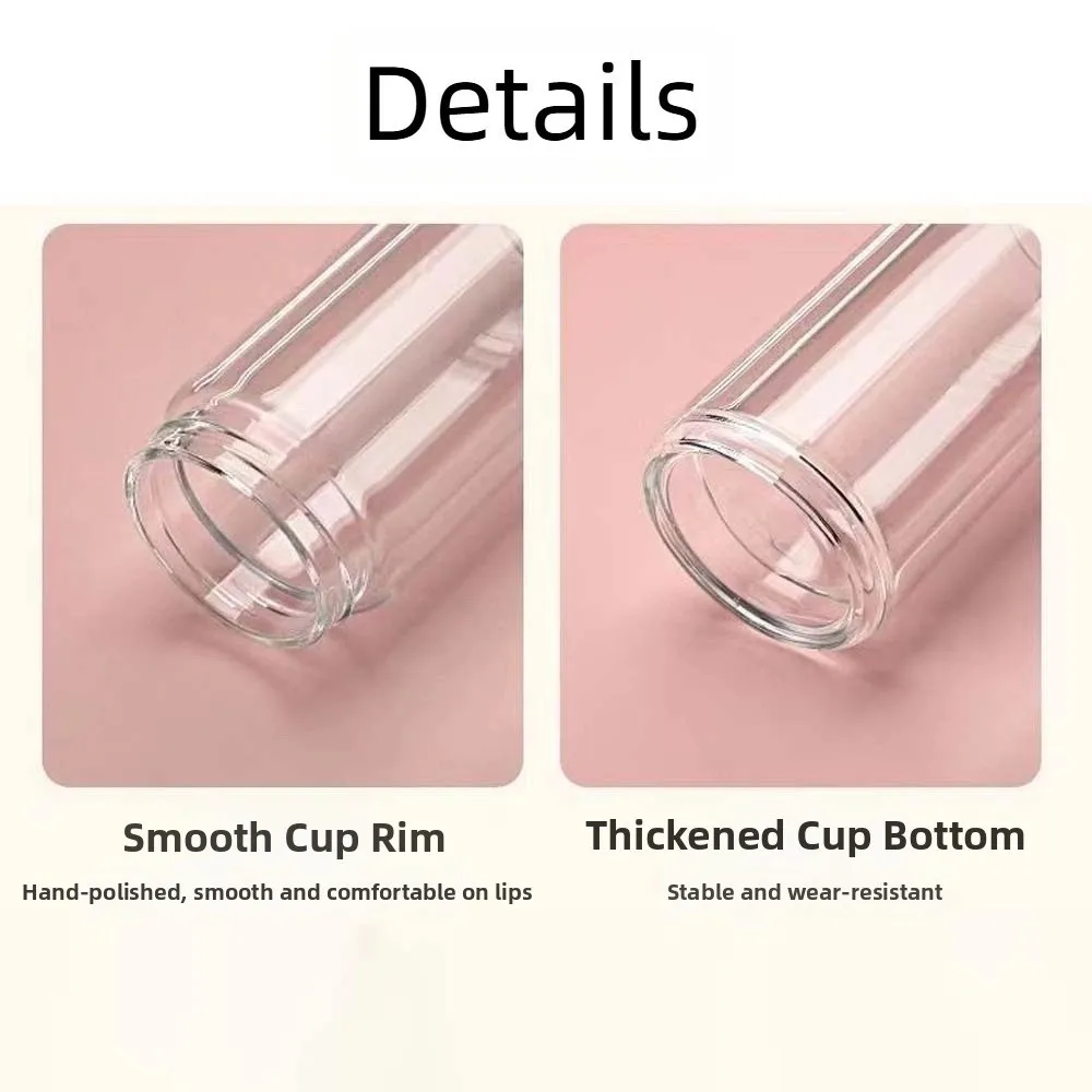 

Borosilicate Glass Tea Water Separation Bottle Round Mouth 304 Stainless Steel 500ML Tea Bottle Silicone Corrosion Resistance