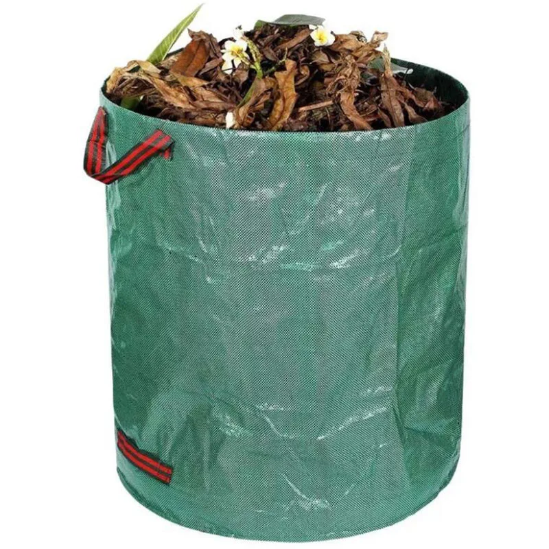 Large Capacity Garden Waste Storage Bag can Reusable Leaf Sack Trash Foldable Garbage Waste Bins Collection Container bins F1