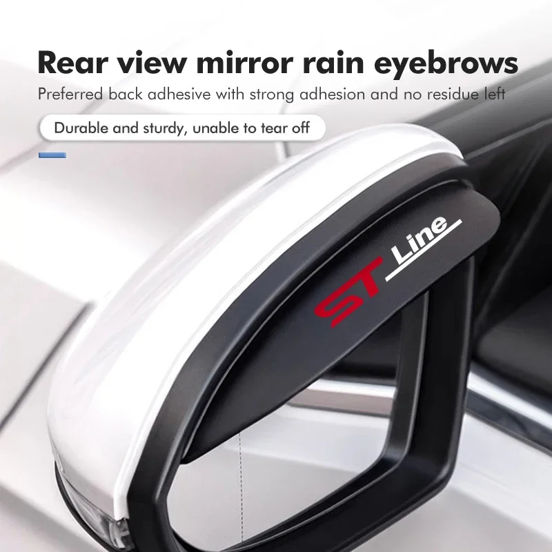 Exterior Anti-Rain Eyebrow Visor Rearview Mirror Snow Rain Guard Shade Frame for Ford Kuga Edge Mustang Shelby Auto