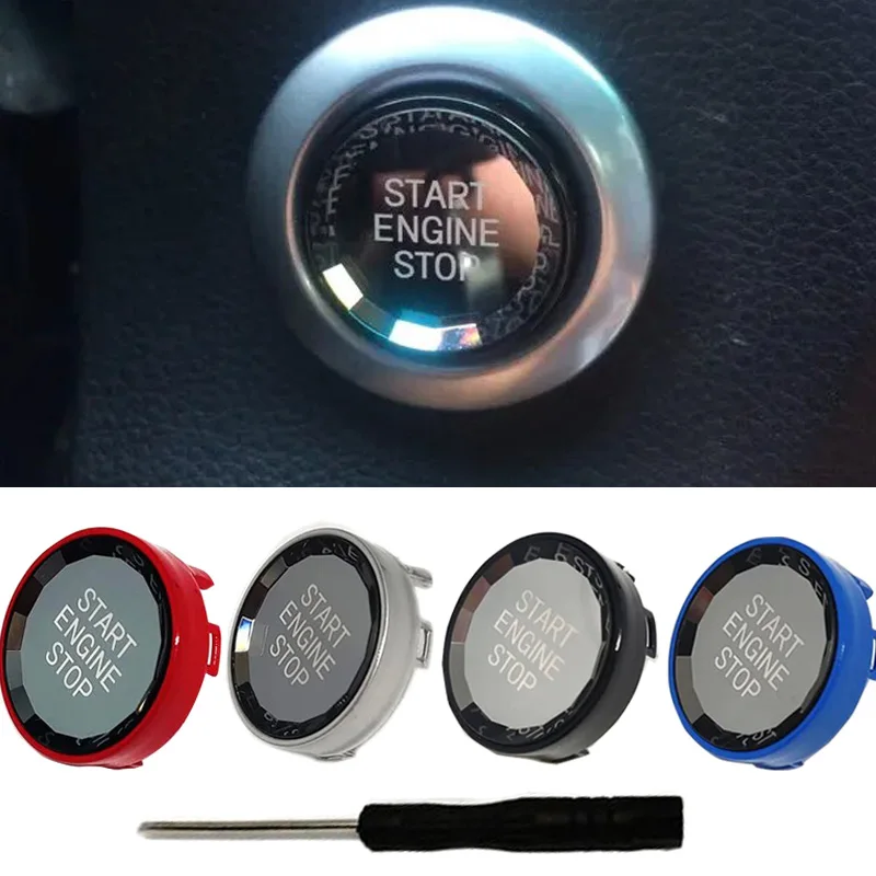 Crystal style Car START STOP Engine Button Replace Cover Fit For BMW X1 X5 E70 X6 E71 Z4 E89 E90 E91 E60 E87 E92