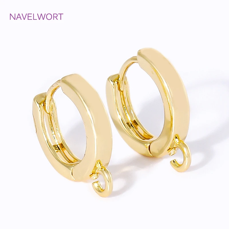 

Застежки-швензи из латуни с позолотой 18K, фурнитура для серег-колец, оптом для изготовления серег своими руками