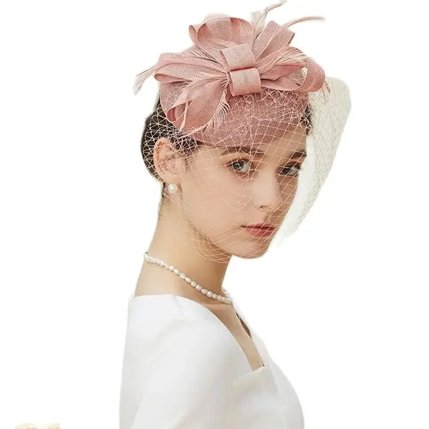 Hot Fancy Fascinators Pillbox Hats for Womens Headdress Cocktail Tea Party Kentucky Derby Jockey Club Hair Accessories