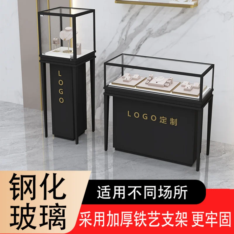 

Custom. [Exquisite Details] Jewelry Jewelry Gold Jade Iron Jewelry Display Cabinet Showcase Watch Jade Glasses Show