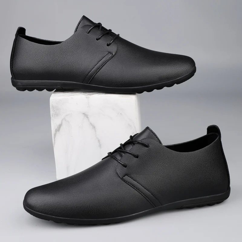 New four-season general Doudou men's shoes outdoor lazy one-pedal men's daily casual leather shoes driving shoes
