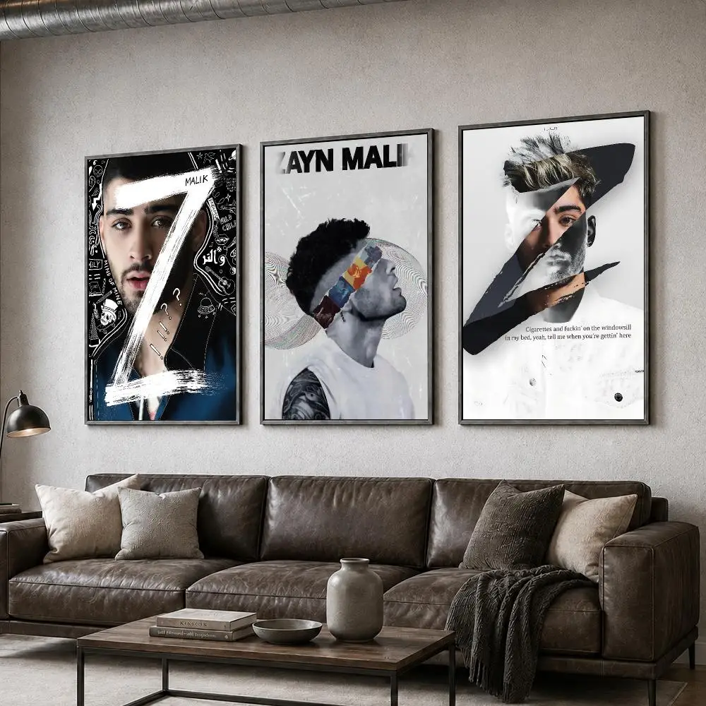 Music Zayn Malik Pop R&B Poster  PP Self Adhesive Home Garage Dorm Bar Wall Decor Aesthetic Retro Gift