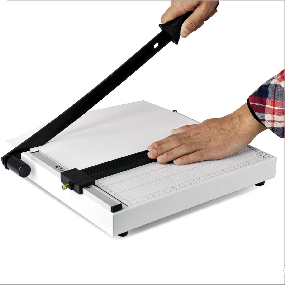 

10X12 Inch Paper Cutter Guillotine Trimmer 17 Inch Heavy Duty Metal Base Adjustable A4 Cutting Tool For Documents Photos
