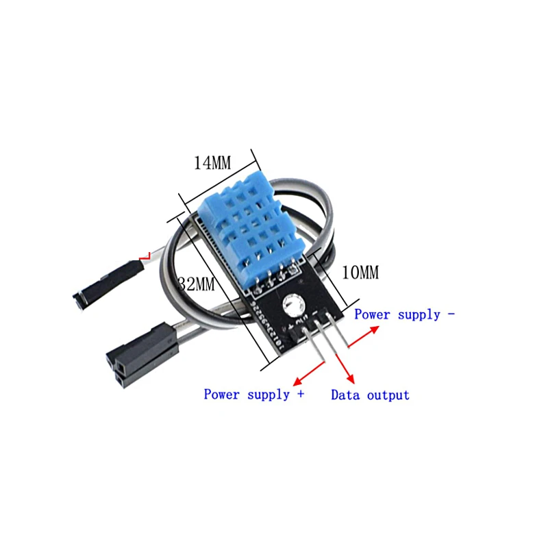 10PCS DHT11 Digital Temperature Humidity Sensor Module Board 3.3V-5V 3-Wire High Precision Ultra-low Power Module for Arduino