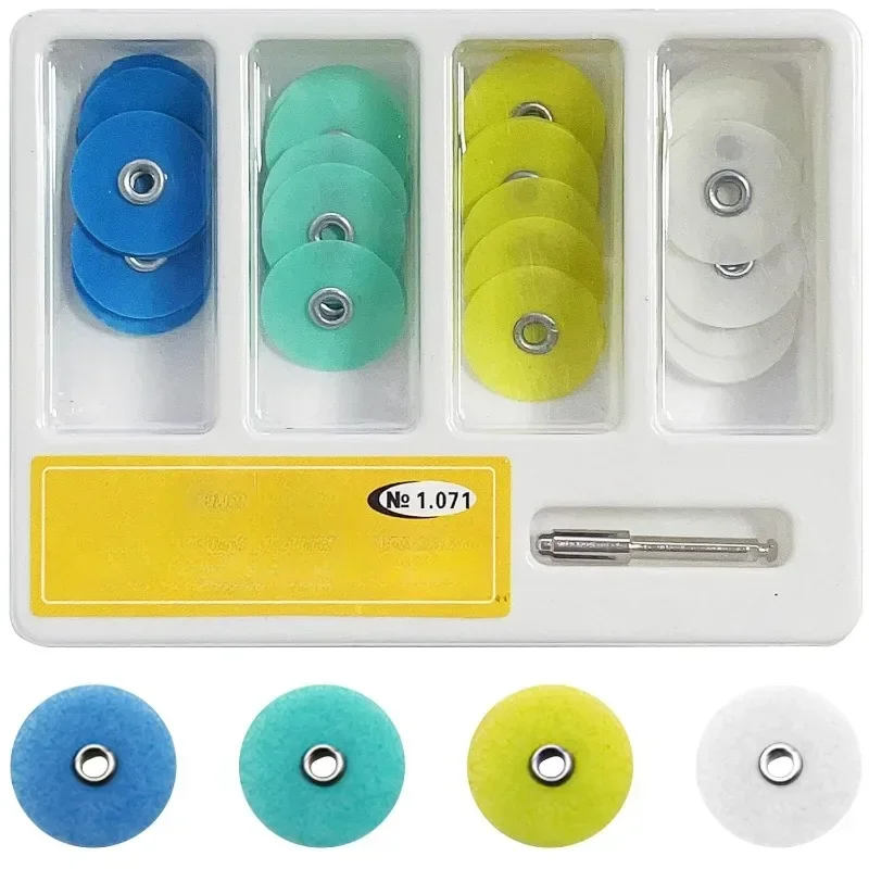 

Dental Polishing Discs Assorted Kit NO.1.071 / 1.075 Dental Polisher Supplies with Mandrel Stem for Material Tools