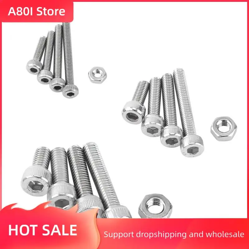 

A80I 960Pcs M2 M3 M4 Hex Socket Screws Set Stainless Steel Hex Socket Cap Head Nuts Repair Tool