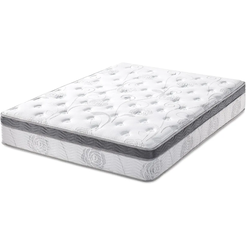 

King Mattress, 12 Inch Hybrid Mattress, Gel Infused Memory Foam, Pocket Spring for Support and Pressure Relief