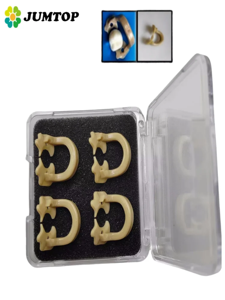 

4Pcs/Box Dental Rubber Dam Clamps Dam Rubber Barrier Clip Resin Materials Tool Can Autoclavable 134°C