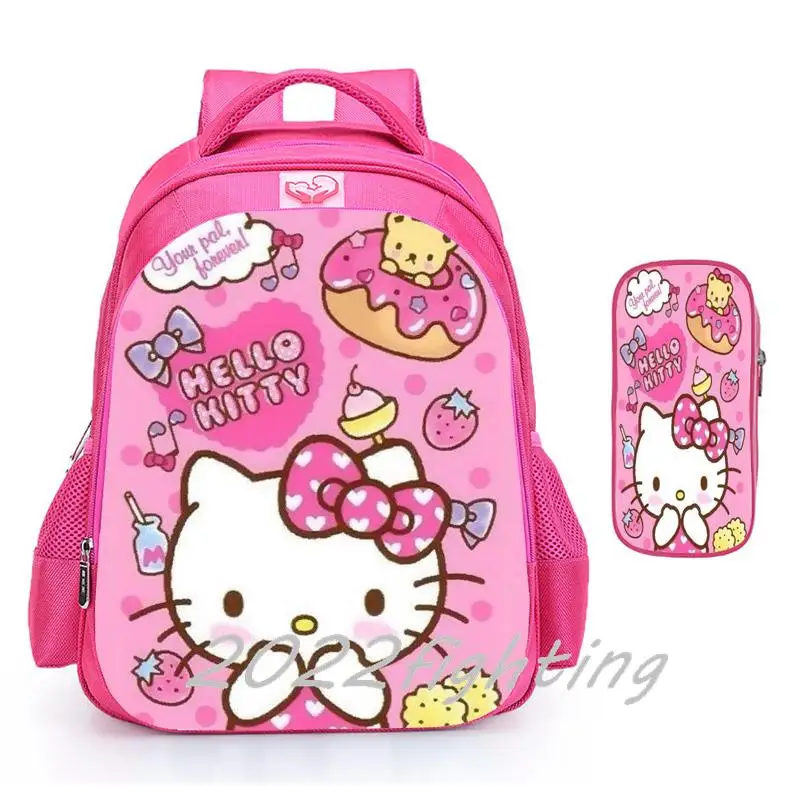 Pink Hello Kitty School Bags Lovely Orthopedic Girls Primary Backpack Kids Back to School Gift Cartoon Mochilas