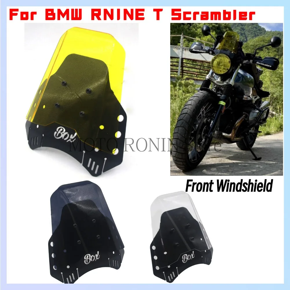 

Scrambler Aluminum Alloy Transparent Small Windshield Front Windshield Decorative Cover For BMW R NINE T RNINET Accessories