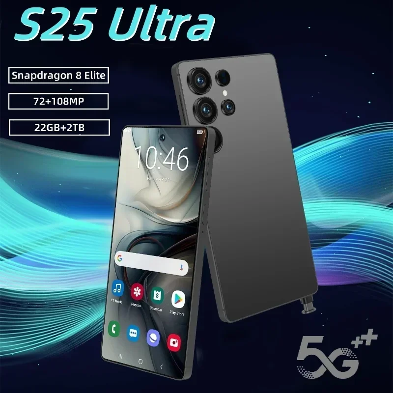 

Новая S25 Ultra Hot оригинальная интеллектуальная система 5g с двумя картами Android14, глобальная версия, аккумулятор 8000 мАч, функция распознавания лиц