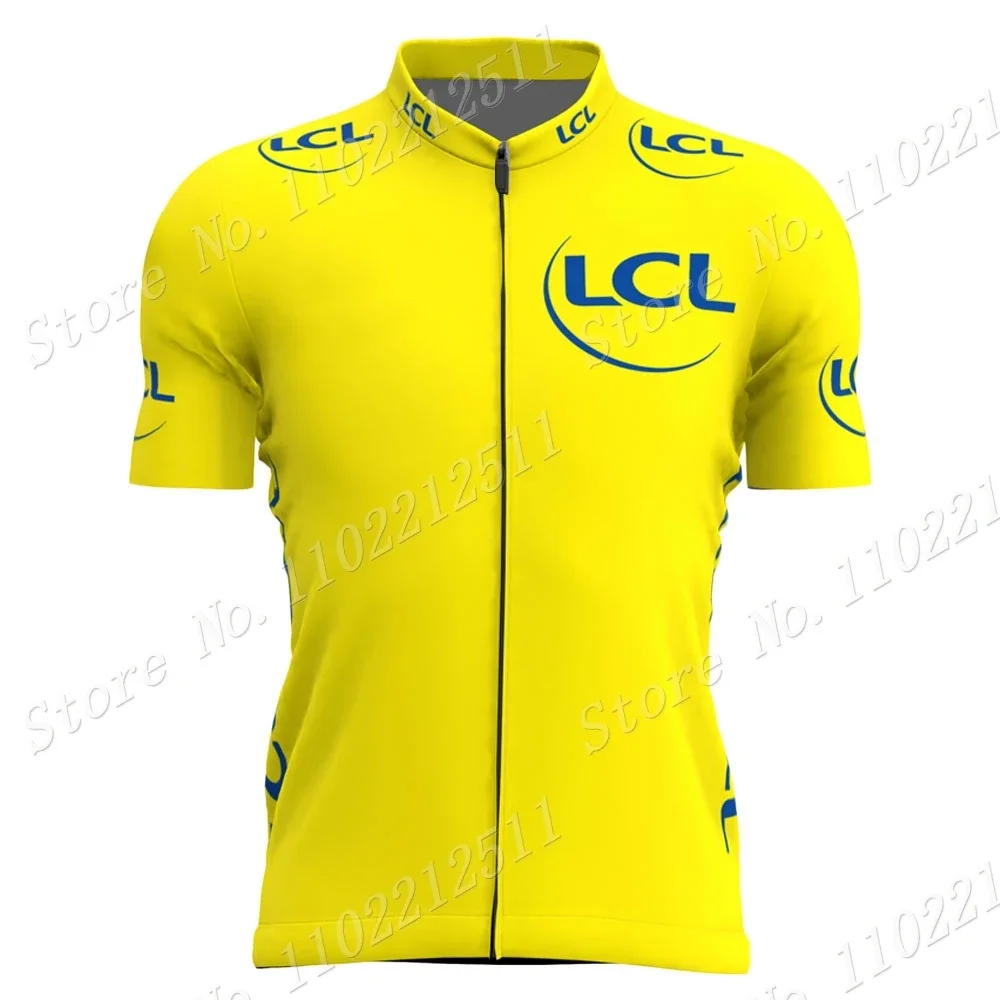 2024 France Tour TDF Cycling Jersey Short Sleeve Yellow Cycling Clothing Road Bike Shirt Bicycle Tops MTB Wear Uniform Maillot