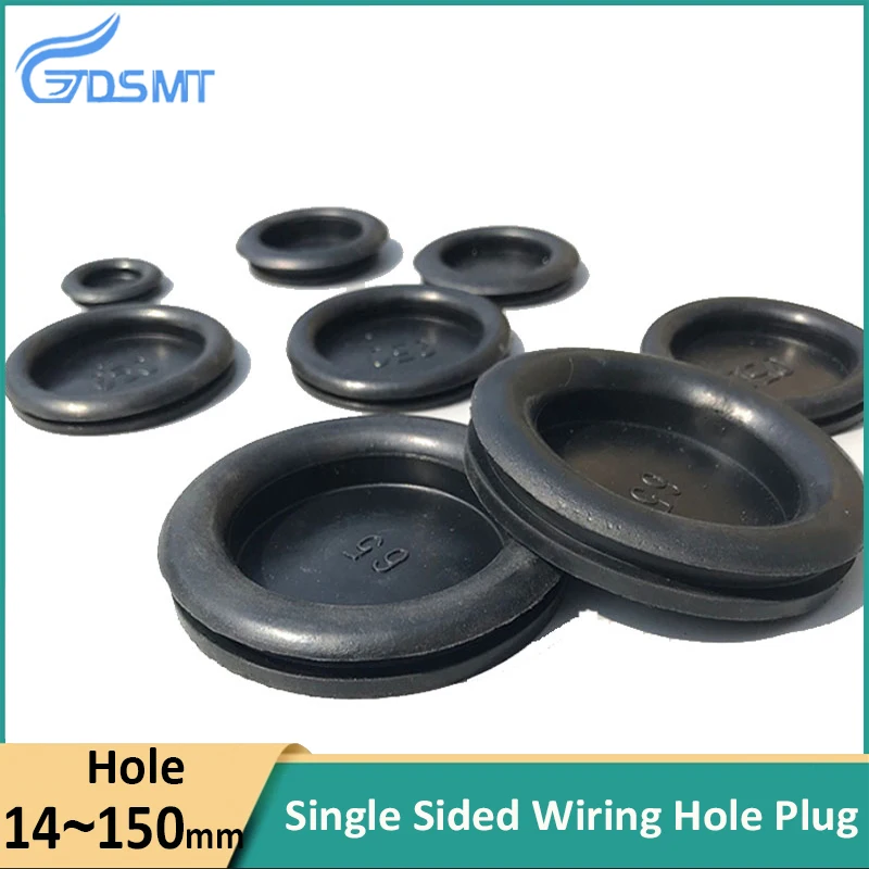 

Black Single Sided Blanking Blind Rubber Wiring Grommets Hole Plug Electrical Wire Gasket Hole Dia14mm-150mm