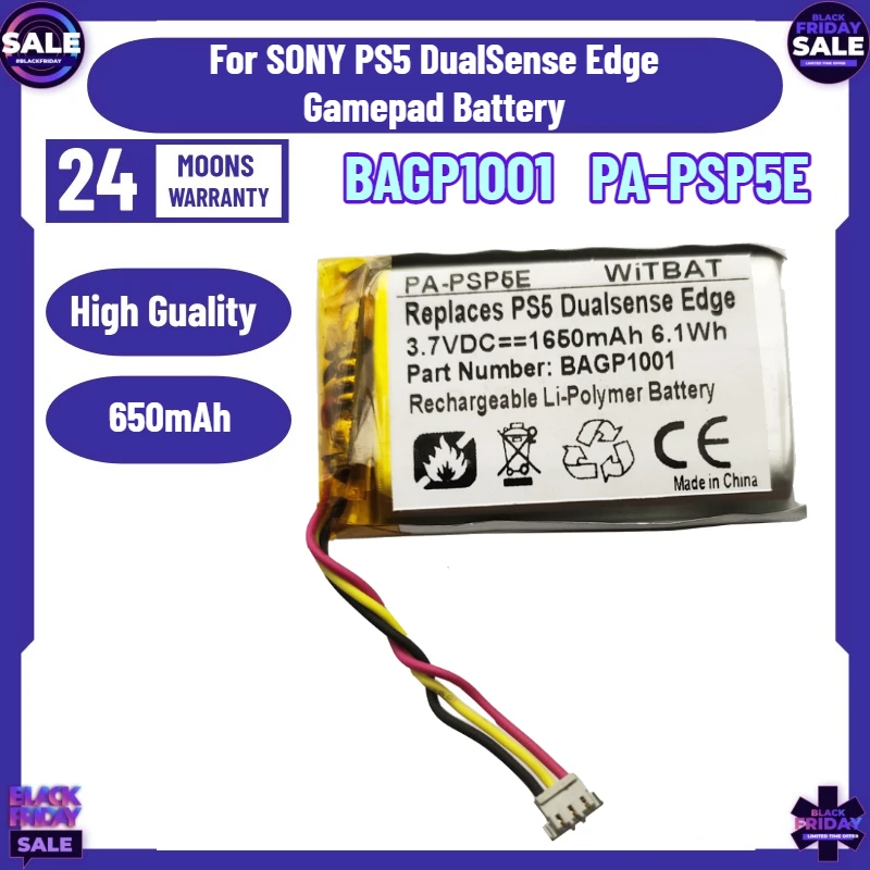 

New 3.7V 650mAh BAGP1001 DualSense Edge Controller Li-Ion Battery for SONY PS5 DualSense Edge Gamepad Battery PA-PSP5E