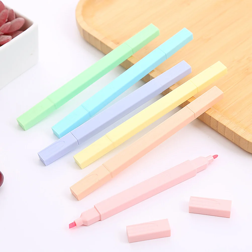 12Pcs Fluorescent Highlighter Pens Colorful Plastic Markers for Studying Journaling Notes Organization Bright Writing Tools
