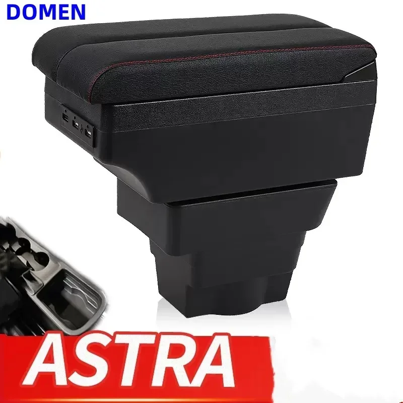 

For Opel Astra Armrest Box Opel Astra J Universal Car Central Armrest Storage Box with USB